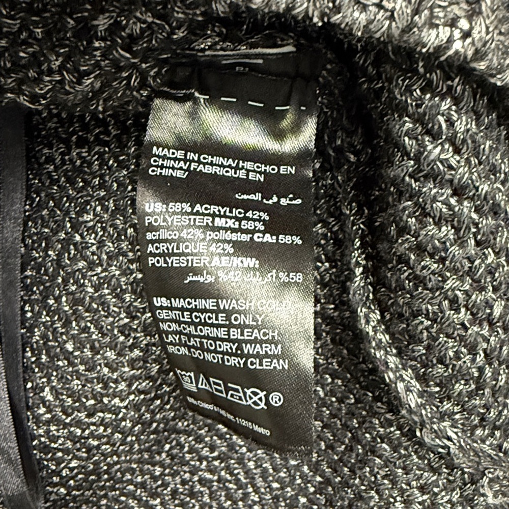 White House Black Market Silver Charcoal Sweater - Picture 3 of 6